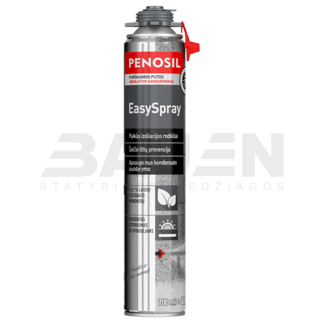 Purškiamos pistoletinės termoizoliacinės putos PENOSIL EasySpray, baltos, 700 ml