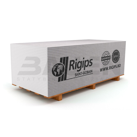 Gipso kartono GKP | GKP 2600x1200x12,5 (3,12 m2) RIGIPS