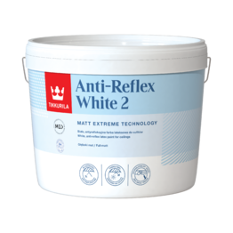 Šviesos neatspindintys vandeniniai balti vidaus baldų dažai Tikkurila Anti-Reflex White 10L
