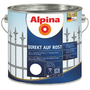 Antikoroziniai metalo dažai ALPINA DIREKT AUF ROST, balti, RAL9016, 750 ml.