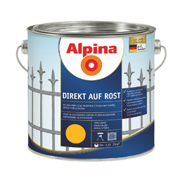 Dažai Alpina geltoni metalo RAL1021 750 ml