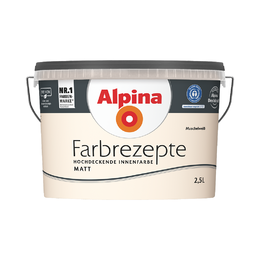 Spalvoti vidaus dažai ALPINA Farbrezepte Muschelweiß 2,5 Ltr.