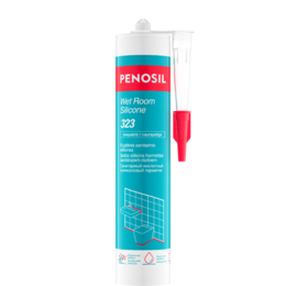 Rūgštinis sanitarinis silikonas PENOSIL Wet Room Silicone 323, bespalvis, 280 ml