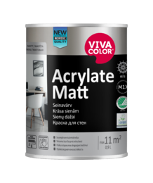 Dilimui atsparūs dažai sienoms VIVACOLOR Acrylate Matt (A bazė) 0,9l