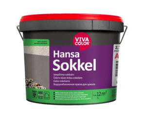 Vandeniniai dažai cokoliams VIVACOLOR Hansa Sokkel (A bazė) 2,7l