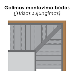 Perforuota, ventiliuojama skarda pakalimams T-7 WIND (0,47mm), ruda matinė (RAL8017)