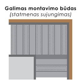 Perforuota, ventiliuojama skarda pakalimams T-7 WIND (0,47mm), ruda matinė (RAL8017)