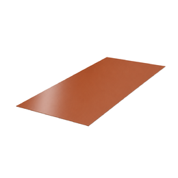 Lygi skarda HANBUD 0.5 mm., 1250 mm., blizgi molio raudonumo RAL8004