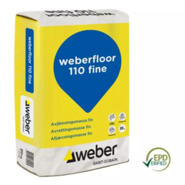Savaime išsilyginantis cementinis grindų mišinys WEBER.FLOOR 110 FINE, 4-30 mm., 20 Kg.