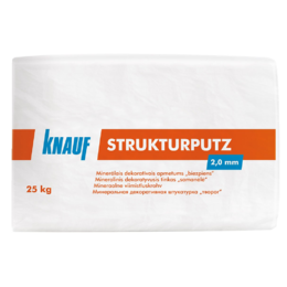 Mineralinis dekoratyvinis tinkas "samanėlė" Knauf STRUKTUPUTZ 2 mm., 25 Kg.