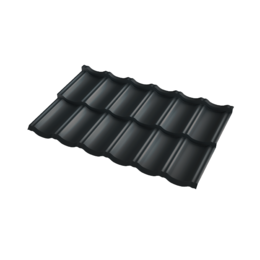Modulinė skarda Moderno 0,5mm MAT RAL9005 (0,805 m2)