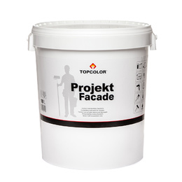 Ypač atsparūs atmosferos ir UV poveikiui lateksiniai dažai išorės darbams TOPCOLOR Projekt Facade, balti (A bazė), 18 L