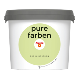 Spalvoti vidaus dažai Alpina Pure Farben Frühlingsgrün 2,5 Ltr.