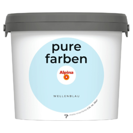 Spalvoti vidaus dažai Alpina Pure Farben Wellenblau 2,5 Ltr.