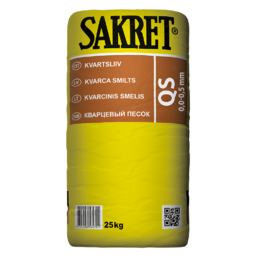 Kvarcinis smėlis SAKRET QS (0-0.5mm), 25kg