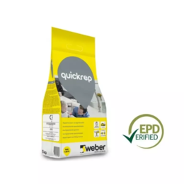 Greitai stingstantis remontinis mišinys sienoms ir grindims WEBER QuickRep, 0-30 mm., 5 Kg.