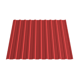 Profiliuota skarda HANBUD T-14R, 2 rūšis (0,43mm) blizgi raudonai ruda RAL3011 (945 x 2500 mm)