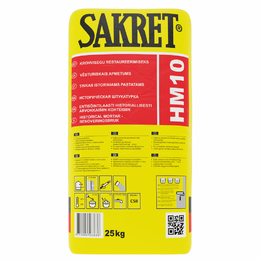 inkas istoriniams pastatams (mažesnis cemento kiekis) SAKRET HM10, 25 Kg.