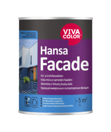 Dažai tinkuotiems ir betoniniams fasadams VIVACOLOR Hansa Facade (LC bazė) 0,9l