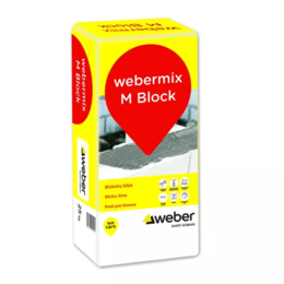Plonasluoksniai cementiniai blokelių kliaji WEBERMIX M BLOCK, 25 Kg.