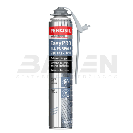 Visų paskirčių sandarinimo putos PENOSIL EasyPRO All Purpose, šv. geltona, 750 ml