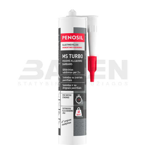 Universalūs klijai | Elastingi momentinio sukibimo klijai PENOSIL MS TURBO,balti, 290 ml
