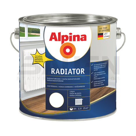 Dažai | Dažai Alpina Radiator B1 750 ml