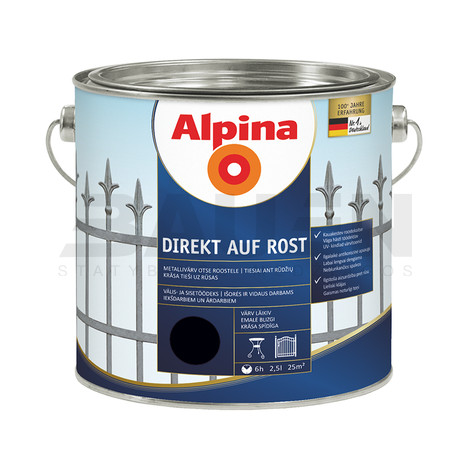 Dažai | Dažai Alpina juodi RAL9005 750 ml