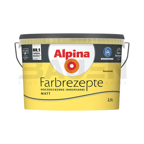 Dažai | Spalvoti vidaus dažai ALPINA Farbrezepte Sommerzeit 2,5 Ltr.