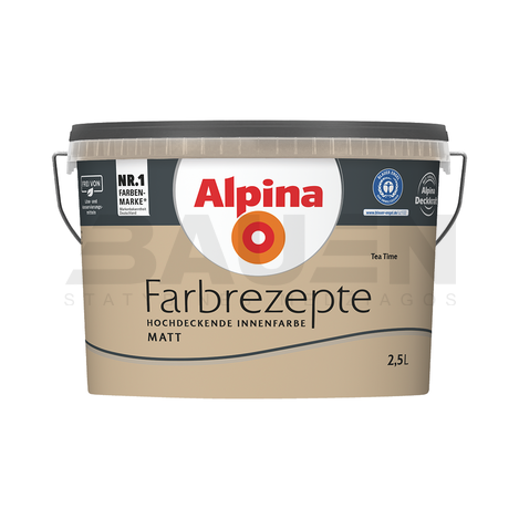 Dažai | Spalvoti vidaus dažai ALPINA Farbrezepte Tea Time 2,5 Ltr.