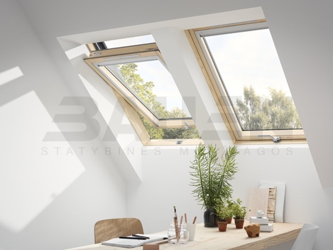 Stogo langai | Stoglangis su rankena apačioje VELUX Standard Plus GLL 1061 B MK08