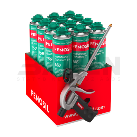 Putos Penosil Installation Gunfoam 65 156 870ml x 12 vnt. + putų pistoletas C1
