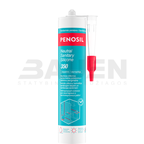 Neutralus silikonas PENOSIL Neutral Sanitary Silicone 350, bespalvis, 280 ml
