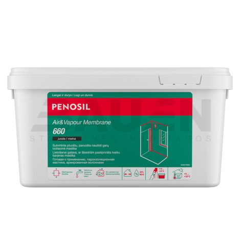 Garus izoliuojanti mastika PENOSIL Air&Vapour Membrane 660, juoda, 5 kg