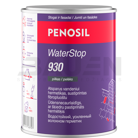 Atsparus vandeniui hermetikas PENOSIL Waterstop 930, pilkas, 1 l