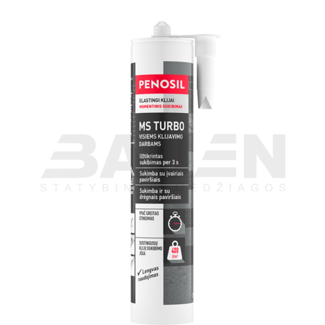 Elastingi momentinio sukibimo klijai PENOSIL MS TURBO,balti, 290 ml