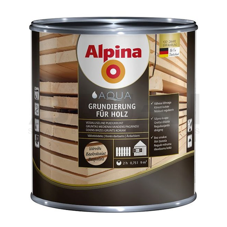 Gruntai | Gruntas mediena ALPINA AQUA GRUNDIERUNG F HOLZ 2,5 Ltr.