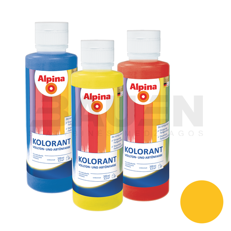 Dažai | Dažai rankiniam tonavimui Alpina Kolorant Mais, tams. Geltona, 500 ml.
