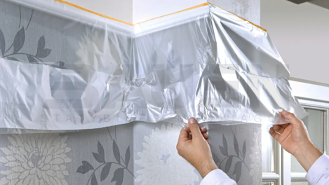 Statybinės plėvelės | Apsauginė plėvelė TESA Easy Cover Precision Standard (4402), 33 m x 2100 mm., 3mėn. viduje, 1 mėn. lauke