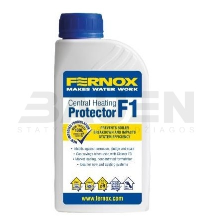Sistemų apsaugos priemonės | Korozijos ir nuovirų inhibitorius FERNOX Protector F1 500 ml