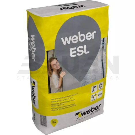 Betono mišiniai | Betonas vertikalioms ir horizontalioms siūlėms WEBER ESL, 25 Kg.