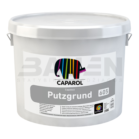 Gruntai | Gruntas su kvarc. užpildu CAPAROL Putzgrund 605, baltas, 25 Kg.
