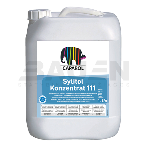 Gruntai | Gruntas silikatinis Caparol Sylitol 111 Konzentrat, 10 Ltr.