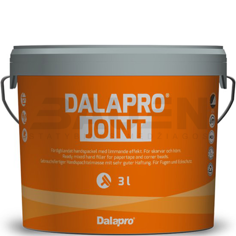 Glaistai | Gipskartonio siūlių ir kampų glaistas DALAPRO JOINT, 3 Ltr.