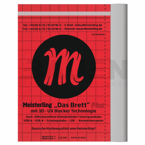 Difuzinės plėvelės | Difuzinė plėvelė Meisterling Das Brett PLUS 220g/m2