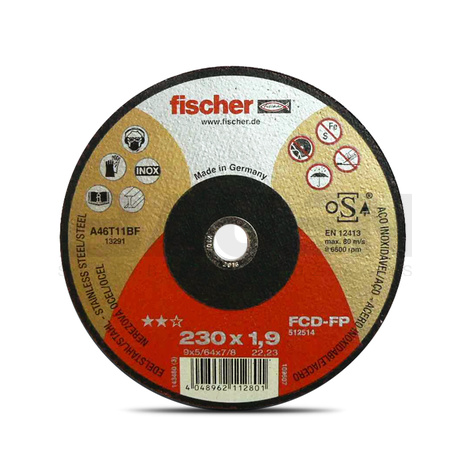 Diskai | Pjovimo diskas metalui FISCHER 230x1.9x22.23 mm
