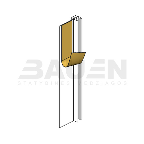 Fasado profiliai | PVC deformacinis profilis EJOT 108 (6 mm) (2,4 m)