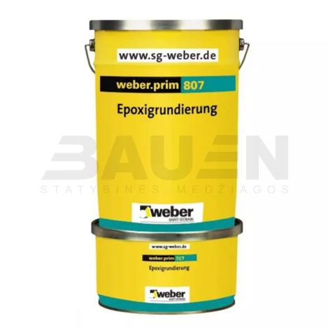 Gruntai | Dviejų komponentų gruntas WEBER.PRIM 807, epoksidinei dangai, 1 Kg.