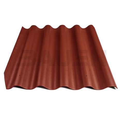 Šiferis | Šiferis Eternit Banga 875x920 (L12), tamsiai raudona