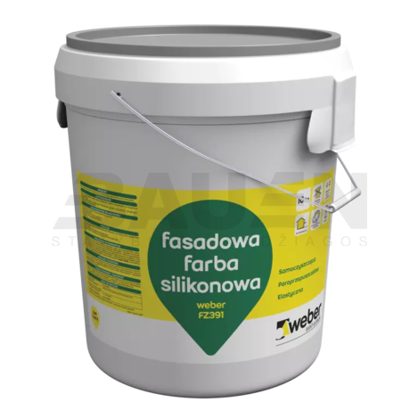 Dažai | Silikoniniai fasadiniai dažai WEBER FZ391, balti, 25 Kg.